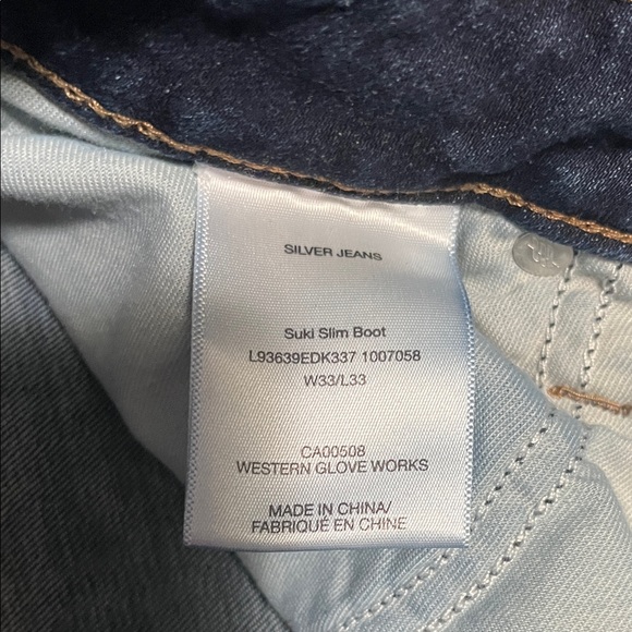 Dark Blue Silver Jeans Co Suki Slim Boot W33/L33 - Picture 6 of 8